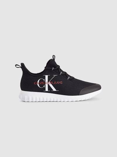 Calvin Klein Cipők HU435927 | Calvin Klein Mesh Slip-On Férfi Sportcipő Fekete